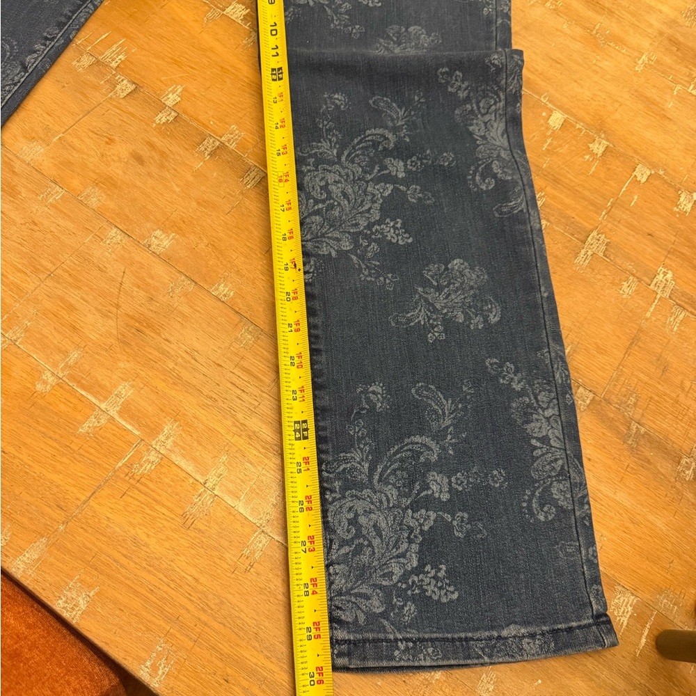 Style & Co. Women's Floral Denim Straight Leg Jeans - Picture 10 of 10